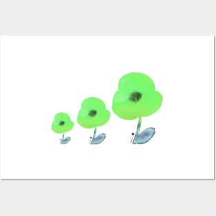 green poppies dance Posters and Art